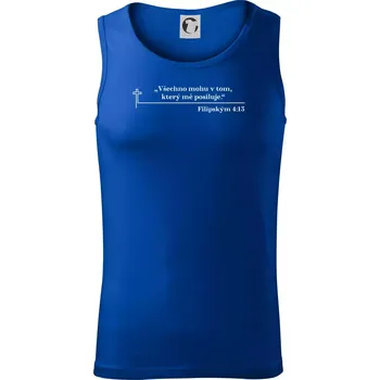 Citáty z bible - Filipským 4:13 - Tílko pánské Core - M ( Královská modrá )
