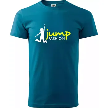 Jump fashion - Klasické pánské triko vyšší gramáže - M ( Petrolejová )