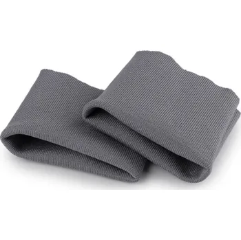 Elastické bavlněné náplety na rukávy šíře 14 cm, barva 3 šedá