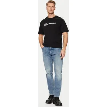 Pánské tričko Karl Lagerfeld Jeans T-Shirt A1M17002 Černá Regular Fit XXL