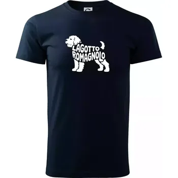 Lagotto romagnolo nápis v těle - Triko extra velké (5-8XL) - 8XL ( Námořní modrá (velmi tmavá - téměř černá) )