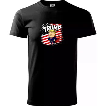 Trump Superman - Triko extra velké (5-8XL) - 7XL ( Černá )