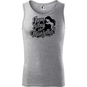 Pánské termoprádlo Jsem silný jako manželka - Tílko pánské Core - 2XL ( Tmavě šedý melír )