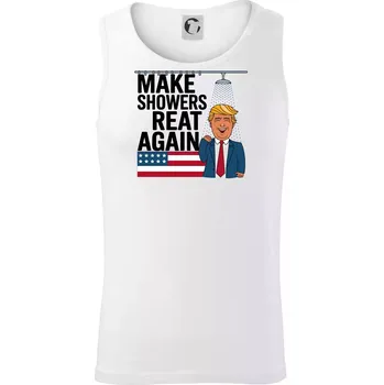 Trump make showers great again - Tílko pánské Core - 2XL ( Bílá )