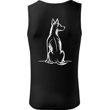 Pánské termoprádlo Pes kreslený zezadu - Tílko pánské Core - M ( Černá )