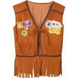 Boland Hnědá vesta hippie s třásněmi velikost M/L