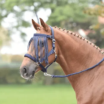 Koňská maska proti hmyzu BUSSE Třásně proti hmyzu Tampere BUSSE, navy PONY