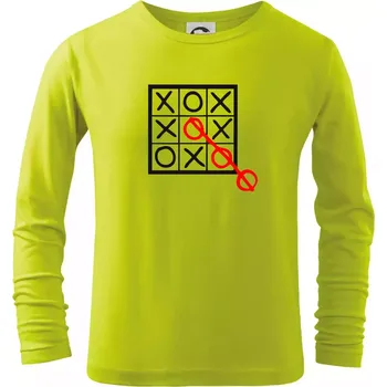 Dětská móda Piškvorky - Triko dětské Long Sleeve - 134 cm/8 let ( Limetková )