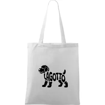 Lagotto nápis v těle - Taška bavlněná - 42 x 38 cm ( Bílá )