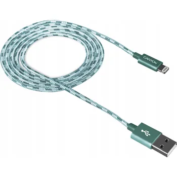 Datový kabel Kabel Canyon USB - Apple Lightning 1 m zelený