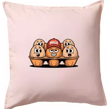 Polštář Trumps Eggs - Polštář 50x50 - 50x50 - Včetně výplně ( Světle růžová )