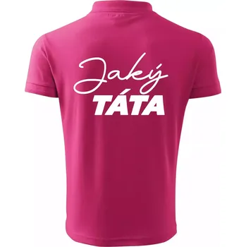 Pánská košile Jaký táta - taková dcera psací - Polokošile pánská Pique Polo 203 - S ( Purpurová )