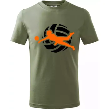 Volejbalistka - Tričko dětské bavlněné - 146 cm/10 let ( Khaki )