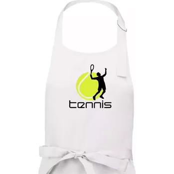 Kuchyňská zástěra Tenista - Dámská zástěra na vaření - Univerzální velikost ( Bílá )