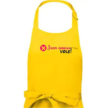 Kuchyňská zástěra Jsem rebelka! Vole! - Pánská zástěra na vaření - Univerzální velikost ( Žlutá )