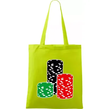 Poker žetony - Taška bavlněná - 42 x 38 cm ( Limetková )