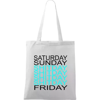 Shitday - Taška bavlněná - 42 x 38 cm ( Bílá )