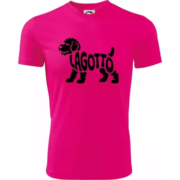 Chlapecké oblečení Lagotto nápis v těle - Dětské triko sportovní (dresovina) - 158 cm/12 let ( Neon Pink )