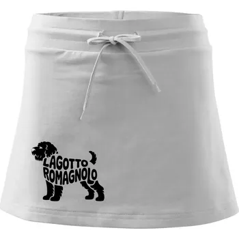 Dámská sukně Lagotto romagnolo nápis v těle - Sportovní sukně - two in one - XS ( Bílá )