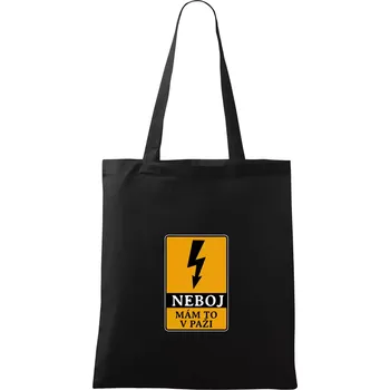 Elektrikář - neboj mám to v paži - Taška bavlněná - 42 x 38 cm ( Černá )