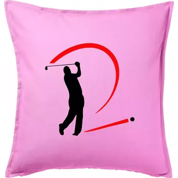 Polštář Golfistův odpal - Polštář 50x50 - 50x50 - Pouze potah ( Růžová )