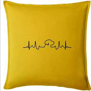 Polštář Labrador EKG - Polštář 50x50 - 50x50 - Pouze potah ( Žlutá )