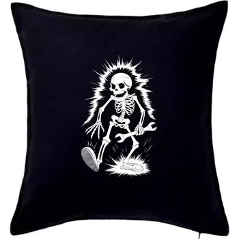 Polštář Elektrikář kostra - Polštář 50x50 - 50x50 - Pouze potah ( Černá )