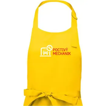 Kuchyňská zástěra Poctivý mechanik - Dámská zástěra na vaření - Univerzální velikost ( Žlutá )