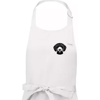 Kuchyňská zástěra Lagotto romagnolo hlava na prsu - Pánská zástěra na vaření - Univerzální velikost ( Bílá )