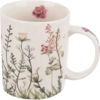 Hrnek porcelán květ růžový 330 ml O0578