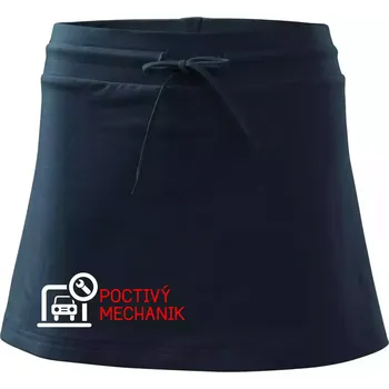 Dámská sukně Poctivý mechanik - Sportovní sukně - two in one - XS ( Námořní modrá (velmi tmavá - téměř černá) )