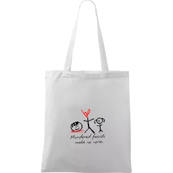 Murdered fascists make no noise - Taška bavlněná - 42 x 38 cm ( Bílá )