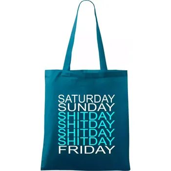 Shitday - Taška bavlněná - 42 x 38 cm ( Petrolejová )