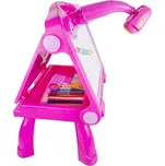 LEAN Toys Multifunkční tabule s projektorem 4v1 růžová