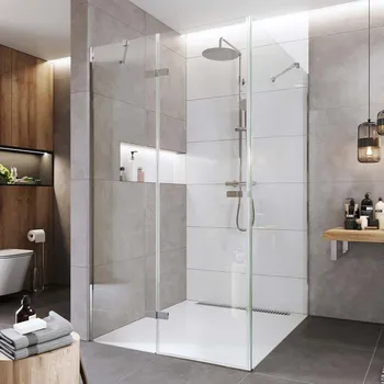 Mereo Sprchový kout, Novea, obdélník, pantový, 100x120 cm, chrom ALU, sklo Čiré, dveře levé a pevný díl