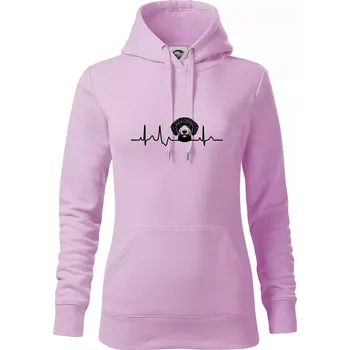 Dámská mikina Lagotto romagnolo hlava EKG - Mikina dámská Cape s kapucí - XS ( Orchid )