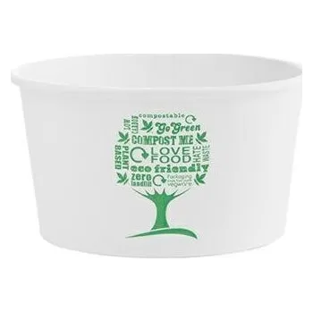 Jednorázové nádobí Green Tree Polévková miska papírová GreenTree 350ml Ø115mm 25ks