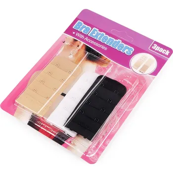 Prodloužení obvodu podprsenky bez pruženky - dvouřadé, trojřadé, sada 3 ks Varianta: 1 (38 mm) mix, Balení: 1 karta