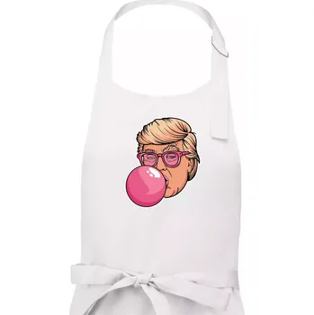 Kuchyňská zástěra Trump gum - Dámská zástěra na vaření - Univerzální velikost ( Bílá )