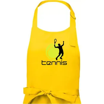 Kuchyňská zástěra Tenista - Dámská zástěra na vaření - Univerzální velikost ( Žlutá )