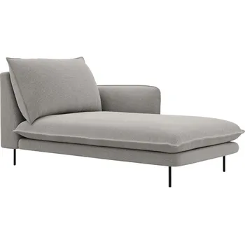 Otoman Cosmopolitan Design Světle šedá čalouněná lenoška Vienna 170 cm, pravá