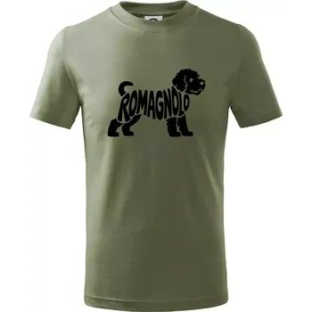 Romagnolo nápis v těle - Tričko dětské bavlněné - 146 cm/10 let ( Khaki )