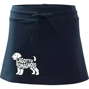 Dámské oblečení Lagotto romagnolo nápis v těle - Sportovní sukně - two in one - XS ( Námořní modrá (velmi tmavá - téměř černá) )
