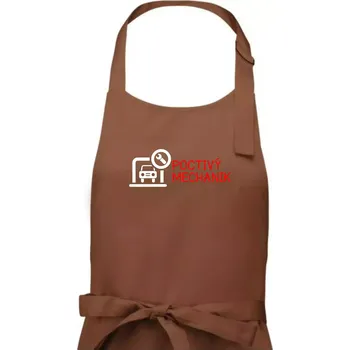 Kuchyňská zástěra Poctivý mechanik - Dámská zástěra na vaření - Univerzální velikost ( Kakaová )