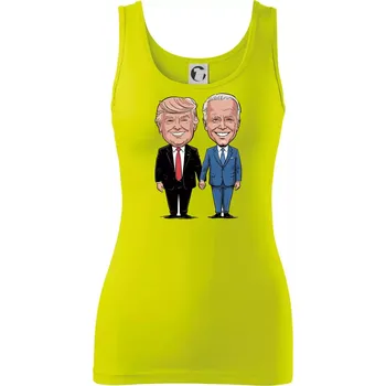 Trump a Biden - velký kamarádi - Dámské tílko - S ( Limetková )