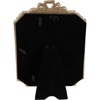 Rám na obraz Zeleno - zlatý fotorámeček s květinovým motivem - 16*2*24 cm / 13*18 cm