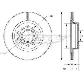 Brzdový kotouč Brzdový kotouč TOMEX Brakes TX 70-30