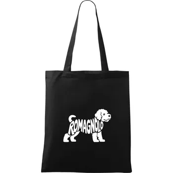 Nákupní taška Romagnolo nápis v těle - Taška bavlněná - 42 x 38 cm ( Černá )