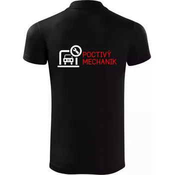 Pánská košile Poctivý mechanik - Polokošile Victory sportovní (dresovina) - M ( Černá )