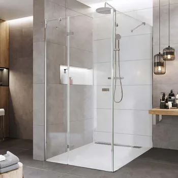 Mereo Sprchový kout, Novea, obdélník, pantový, 80x120 cm, chrom ALU, sklo Čiré, dveře levé a pevný díl